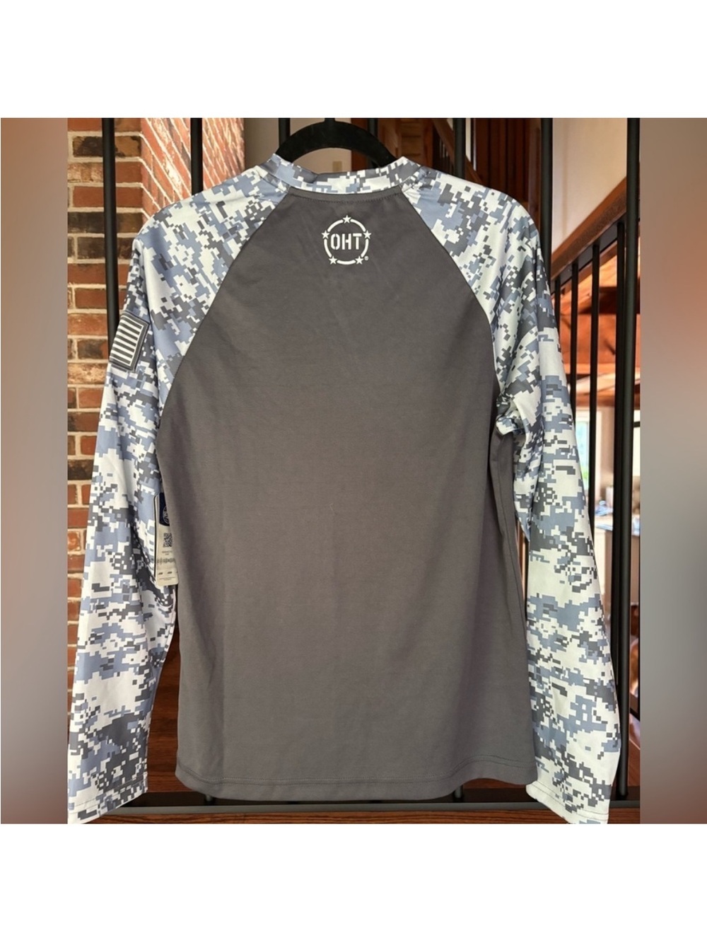 Notre Dame Gray Camouflage Long Sleeve Tee - Picture 4 of 5